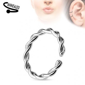 Steel Braided Nose Hoop Ear Ring